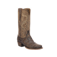 Lucchese Men's Western Boots - Burke - Chocolate Vamp / Cafe Quarter - Giant Alligator