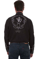Scully Men's Shirt - Guns / Cards Embroidery Western Scully Men's Shirt - Guns / Cards Embroidery Western