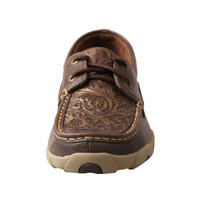Twisted X Women's Casuals - Boat Driving Moc - Brown / Embossed Flower