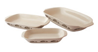 Moss Brothers Housewares - Baking Dishes - 3 Piece - Running Horses Design 
