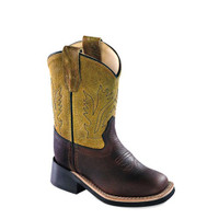 Jama Old West Toddler Boots - Oiled Rust / Vintage Yellow