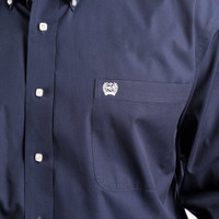 Cinch Men's Shirts - Solid Navy Western Button-Down W/ Pocket Cinch Men's Shirts - Solid Navy Western Button-Down W/ Pocket
