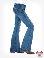 Cowgirl Tuff Little Girl's Jeans - Regular Fit Mid Rise Trouser - Medium Wash Cowgirl Tuff Little Girl's Jeans - Regular Fit Mid Rise Trouser - Medium Wash