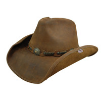 Stetson Leather Hat - Roxbury - Leather / Rustic Stetson Leather Hat - Roxbury - Leather / Rustic
