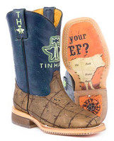 Tin Haul Children's Boot - Barbed Wire - Brown / Blue