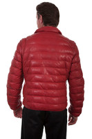 Scully Men's Jacket - Lamb Ribbed Leather - Red Scully Men's Jacket - Lamb Ribbed Leather - Red