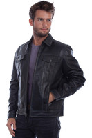 Scully Men's Jacket - Vintage Leather - Black
