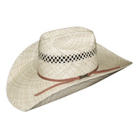 American Hat Straw - 6500 - Two Tone Fancy Vent - Ivory / Tan American Hat Straw - 6500 - Two Tone Fancy Vent - Ivory / Tan