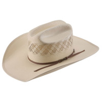 American Hat Straw - 6300 - Two Tone Fancy Vent - Ivory / Tan American Hat Straw - 6300 - Two Tone Fancy Vent - Ivory / Tan