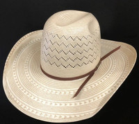 American Hat Straw - 6200 - Fancy Weave - Fancy Vent - Ivory / Tan American Hat Straw - 6200 - Fancy Weave - Fancy Vent - Ivory / Tan
