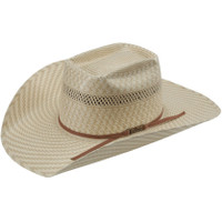 American Hat Straw - 6100 - Vented Swirl Pattern - Ivory / Tan American Hat Straw - 6100 - Vented Swirl Pattern - Ivory / Tan
