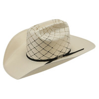 American Hat Straw - 5040 - Patchwork Crossbred - White