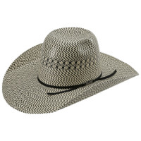 American Hat Straw - 5510 - Fancy Vent - Two Toned - Black / Ivory American Hat Straw - 5510 - Fancy Vent - Two Toned - Black / Ivory