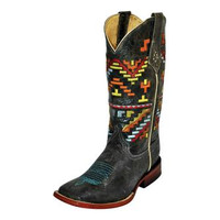 Ferrini Women's Boots - Aztec Cowgirl - Teal Ferrini Women's Boots - Aztec Cowgirl - Teal