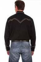 Scully Men's Shirt - Diamond Yoke Embroidered Western  Scully Men's Shirt - Diamond Yoke Embroidered Western