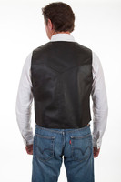 Scully Men's Vest - Snap Front - Soft Touch Lamb - Black Scully Men's Vest - Snap Front - Soft Touch Lamb - Black