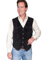 Scully Men's Vest - Snap Front - Suede - Black Scully Men's Vest - Snap Front - Suede - Black