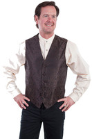 Scully Men's Vest - Range Wear - Classic Paisley - Brown Scully Men's Vest - Range Wear - Classic Paisley - Brown