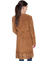 Scully Women's Jacket - Suede Fringe Maxi - Cinnamon # 81