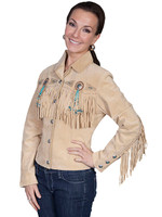 Scully Women's Jacket - Beaded Fringe / Boar Suede -  Chamios # 127 Scully Women's Jacket - Beaded Fringe / Boar Suede -  Chamios # 127