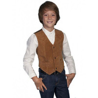 Scully Kids Vest - Western Boar Suede / Satin - Bourbon Boar # 409 Scully Kids Vest - Western Boar Suede / Satin - Bourbon Boar # 409