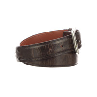 Lucchese Men's Belts - Smooth Goat - Chocolate Lucchese Men's Belts - Smooth Goat - Chocolate