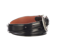 Lucchese Men's Belts - Smooth Goat / Seville Stitch Tapered - Black Lucchese Men's Belts - Smooth Goat / Seville Stitch Tapered - Black