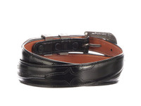 Lucchese Men's Belts - Smooth Goat / Seville Stitch Tapered - Black Lucchese Men's Belts - Smooth Goat / Seville Stitch Tapered - Black