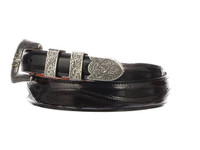 Lucchese Men's Belts - Smooth Goat / Seville Stitch Tapered - Black Cherry Lucchese Men's Belts - Smooth Goat / Seville Stitch Tapered - Black Cherry