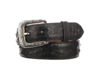 Lucchese Men's Belts - Full Quill Ostrich - Black