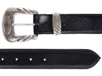 Lucchese Men's Belts - Smooth Baby Buffalo / Hobby Stitch - Whiskey Lucchese Men's Belts - Smooth Baby Buffalo / Hobby Stitch - Whiskey