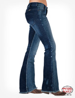Cowgirl Tuff Women's Jeans - Livin' On The Edge - Trouser / Medium Wash Cowgirl Tuff Women's Jeans - Livin' On The Edge - Trouser / Medium Wash