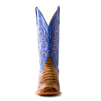 Horse Power By Anderson Bean Men's Boots - Toasted Tan Caiman  / Blue Sinsation