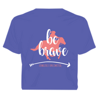 Moss Brothers Women's Shirt - Cowgirls Unlimited - Be Brave - Heather Royal
