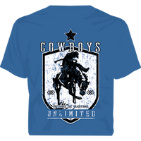 Moss Brothers Men's Shirt - Cowboy Unlimited - Diamond Bronc - Heather Royal