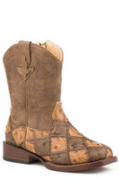 Roper Toddler's Boots - Bird Blocks - Tan / Brown Roper Toddler's Boots - Bird Blocks - Tan / Brown