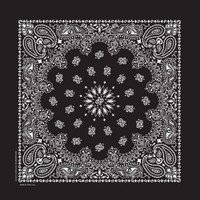 Bandanas - Traditional Paisley - Black Bandanas - Traditional Paisley - Black