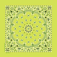 Bandanas - Traditional Paisley - Lime Bandanas - Traditional Paisley - Lime