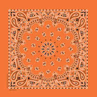 Bandanas - Traditional Paisley - Orange Bandanas - Traditional Paisley - Orange