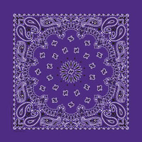 Bandanas - Traditional Paisley - Purple Bandanas - Traditional Paisley - Purple