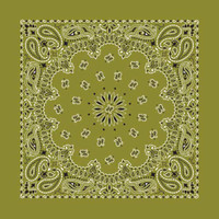 Bandanas - Traditional Paisley - Olive Bandanas - Traditional Paisley - Olive