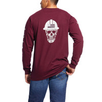 Ariat Men's FR Shirt - Roughneck Skull - Malbec Ariat Men's FR Shirt - Roughneck Skull - Malbec