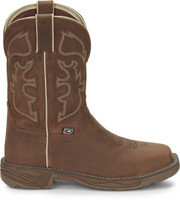 Justin Men's Work Boots - Stampede Rush ST H2O EH - Rustic Tan Justin Men's Work Boots - Stampede Rush ST H2O EH - Rustic Tan