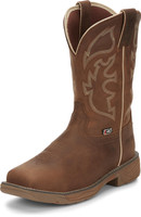 Justin Men's Work Boots - Stampede Rush ST H2O EH - Rustic Tan Justin Men's Work Boots - Stampede Rush ST H2O EH - Rustic Tan