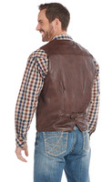Cripple Creek Men's Apparel - Nappa Lamb / Snap Front Vest - Antique Brown