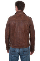 Scully Men's Jacket - Zip Front Leather - Lamb - Brown Scully Men's Jacket - Zip Front Leather - Lamb - Brown