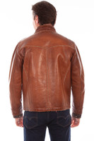 Scully Men's Jacket - Zip Front Leather - Cognac Scully Men's Jacket - Zip Front Leather - Cognac