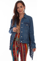 Scully Women's Jacket - Honey Creek Collection - Jean / Fringe - Denim Scully Women's Jacket - Honey Creek Collection - Jean / Fringe - Denim