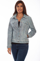 Scully Women's Jacket - Leather Jean / Denim Scully Women's Jacket - Leather Jean / Denim