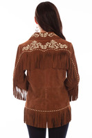 Scully Women's Jacket - Embroidered W/ Fringe - Cinnamon # 311 Scully Women's Jacket - Embroidered W/ Fringe - Cinnamon # 311